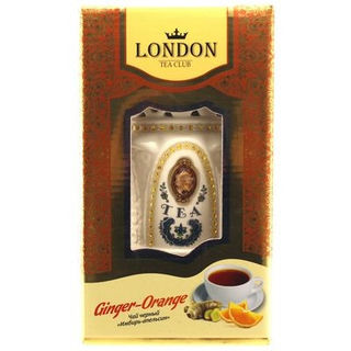 Чай Лондон Имбирь-Апельсин в фарфоровом заварочном чайнике 100г